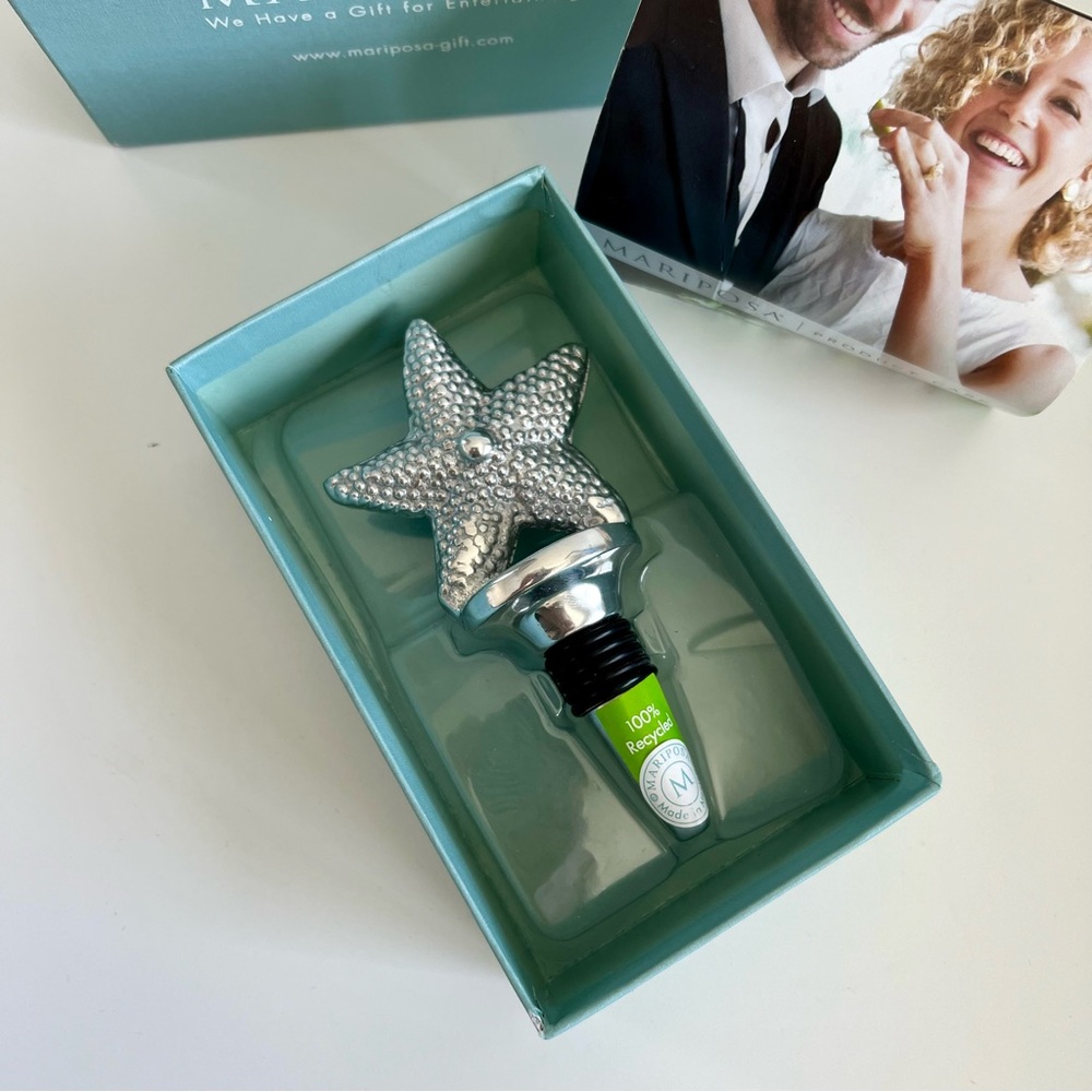 ✨ NWT Mariposa Starfish Bottle Stopper in Original Box - Picture 3 of 5
